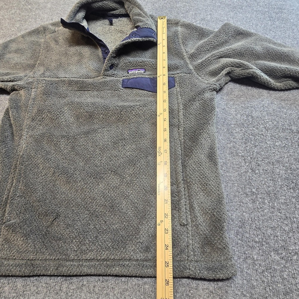 Patagonia Snap-T Fleece Jacket Mens Medium Gray Polartec Thermal Pro Pullover - Picture 9 of 11
